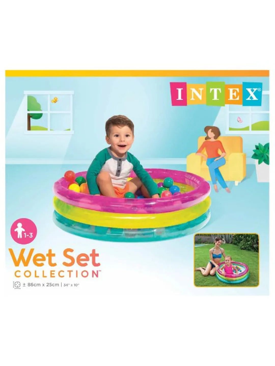 Intex classic 3 ring baby ball pit 86x25
