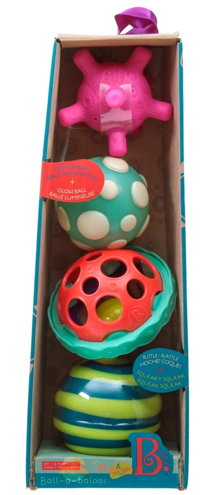 B. - Ball-a-balloos, Textured Balls Set of 4 Balls