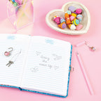 Make it Real - Bubble Gum Glitter Locking Journal with Pen
