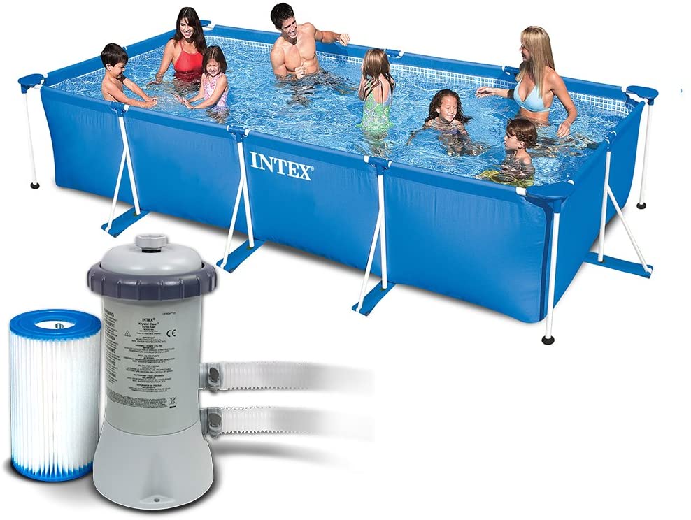 Intex Rectangular Frame Pool 450x220x84cm set, WITH Filter pump