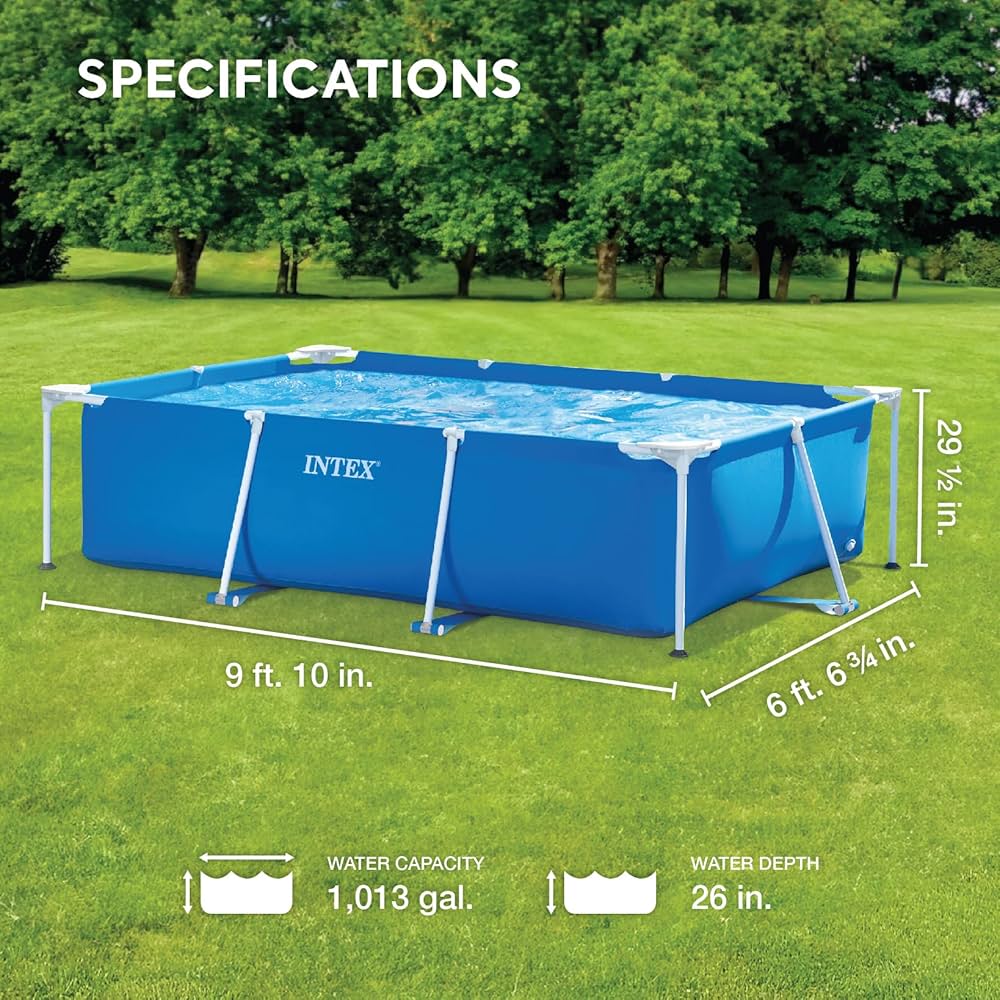 Intex rect frame pool 3 x 2 x 0.84m