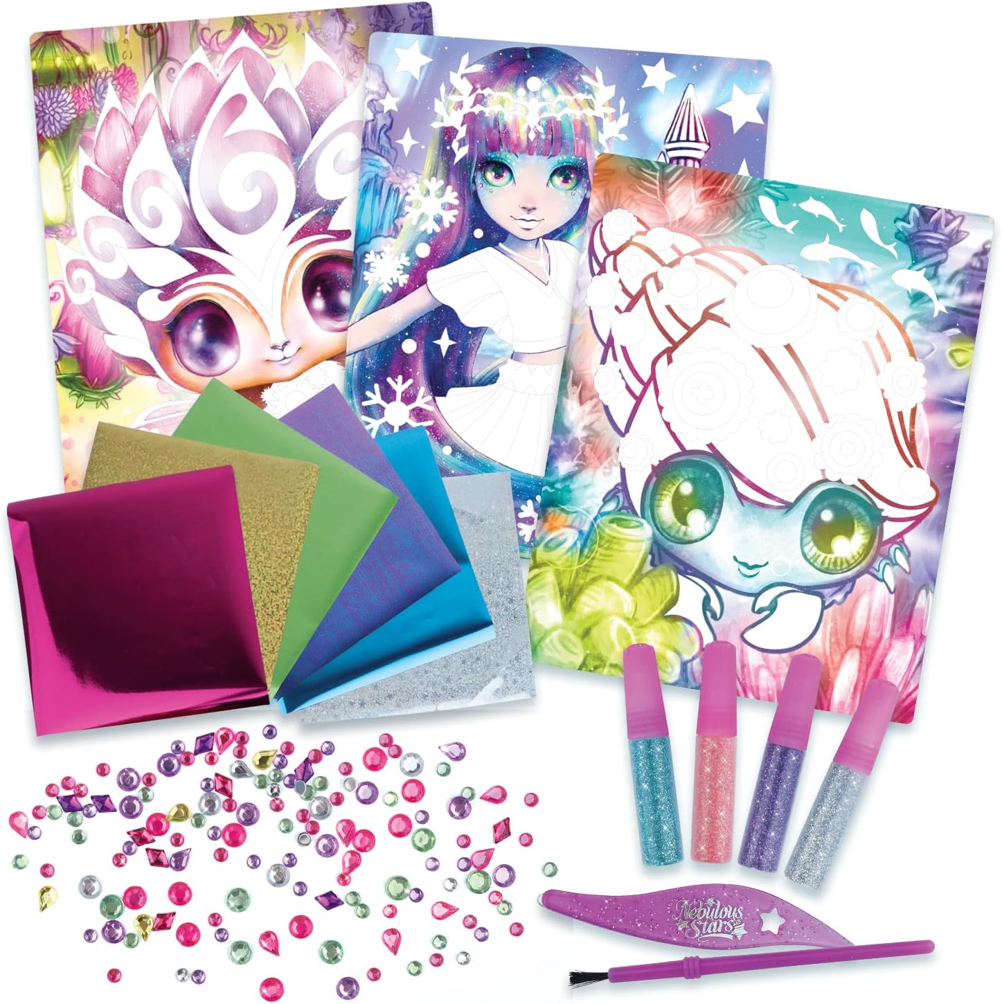 Nebulous Stars -  Glitter art