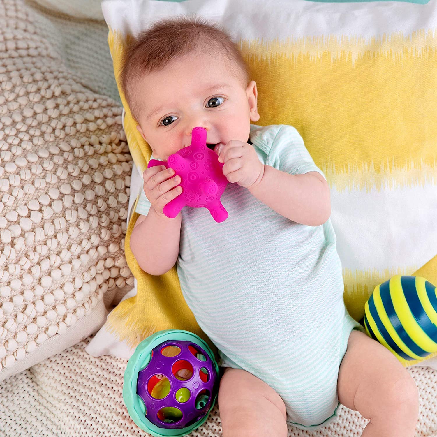 B. - Ball-a-balloos, Textured Balls Set of 4 Balls