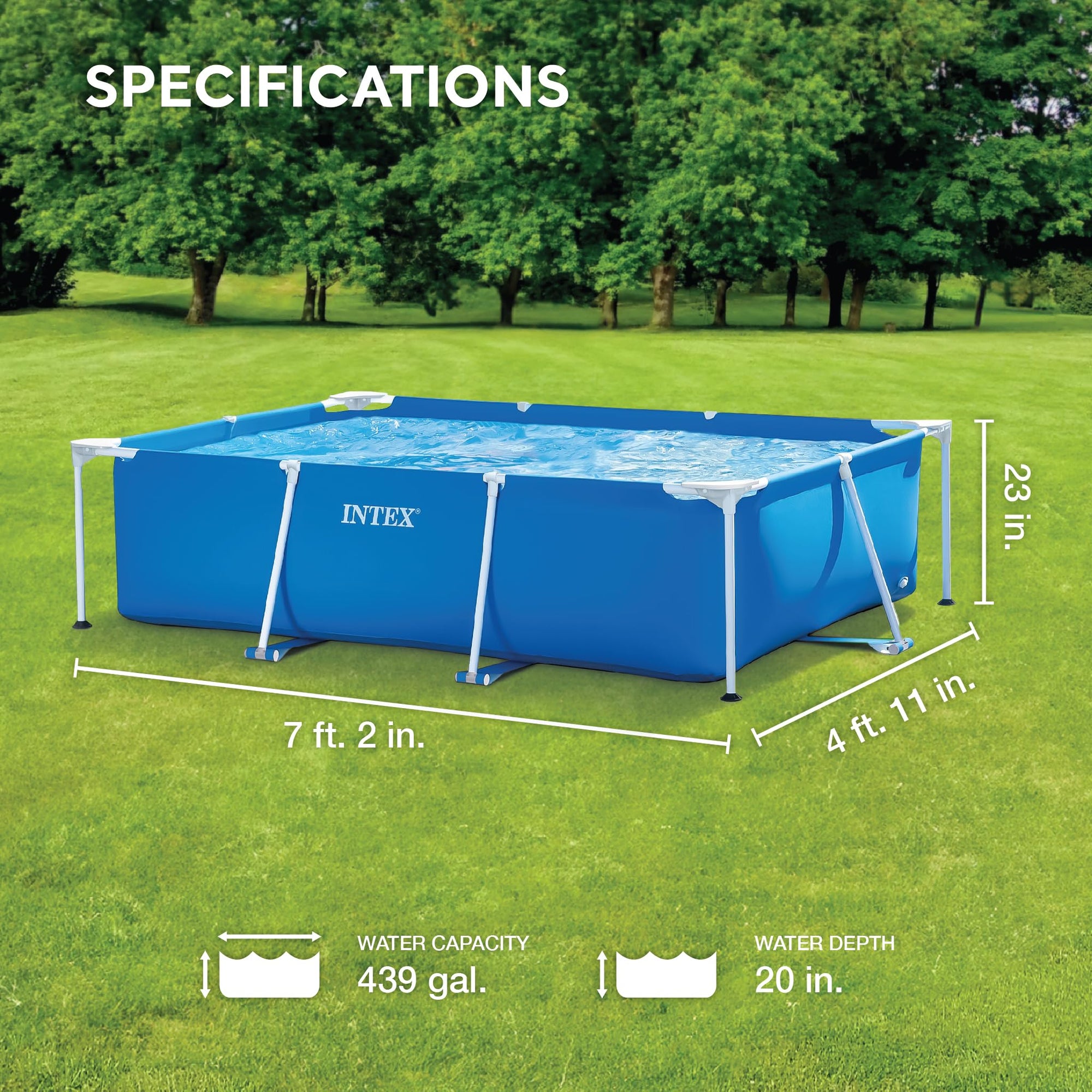 Intex rect frame pool 2.20 x 1.50
