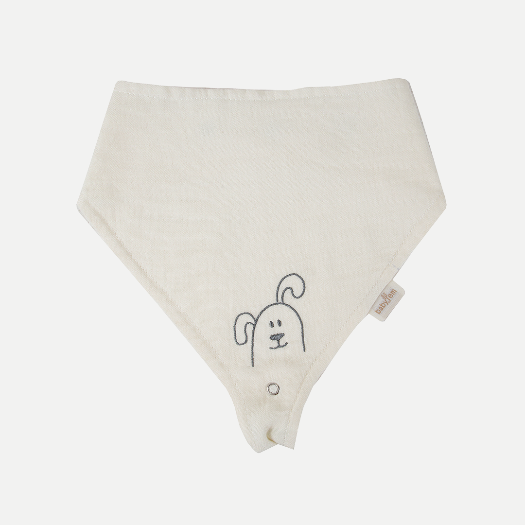 Babyjem muslin bib with pacifier clip