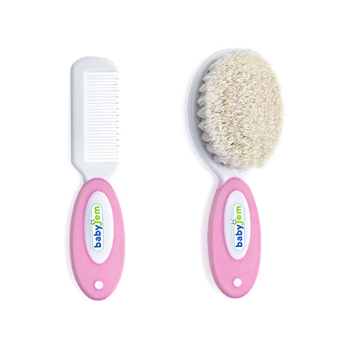 Babyjem - Brush Comb Set Natural Bristle