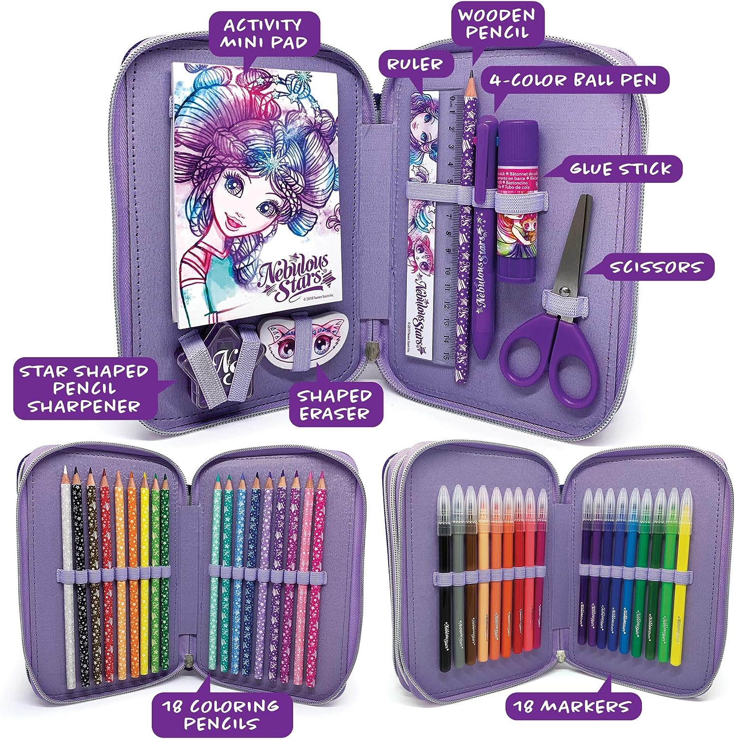 Nebulous Stars -  3-Tier Pencil Case