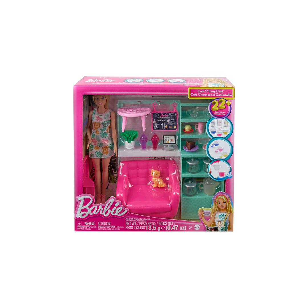 Barbie -  Cute ‘n’ Cozy Café Doll And Playset