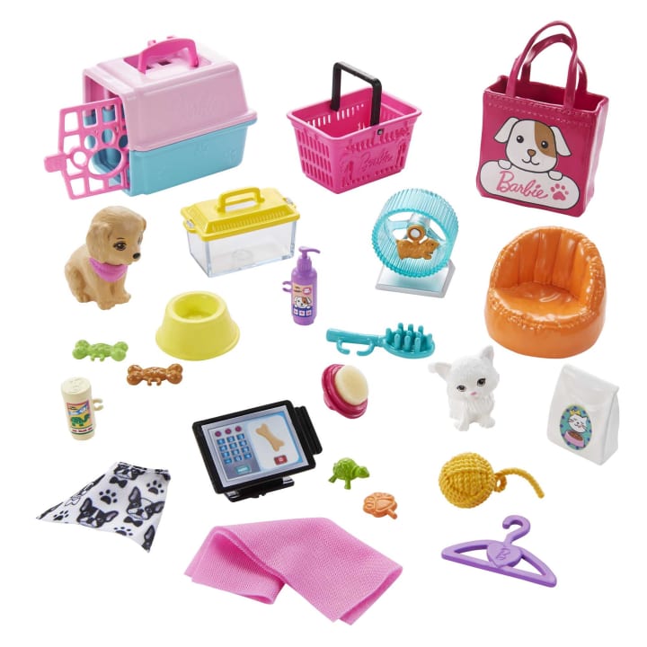 Barbie - Doll And Pet Boutique Playset With 4 Pets And Accessories