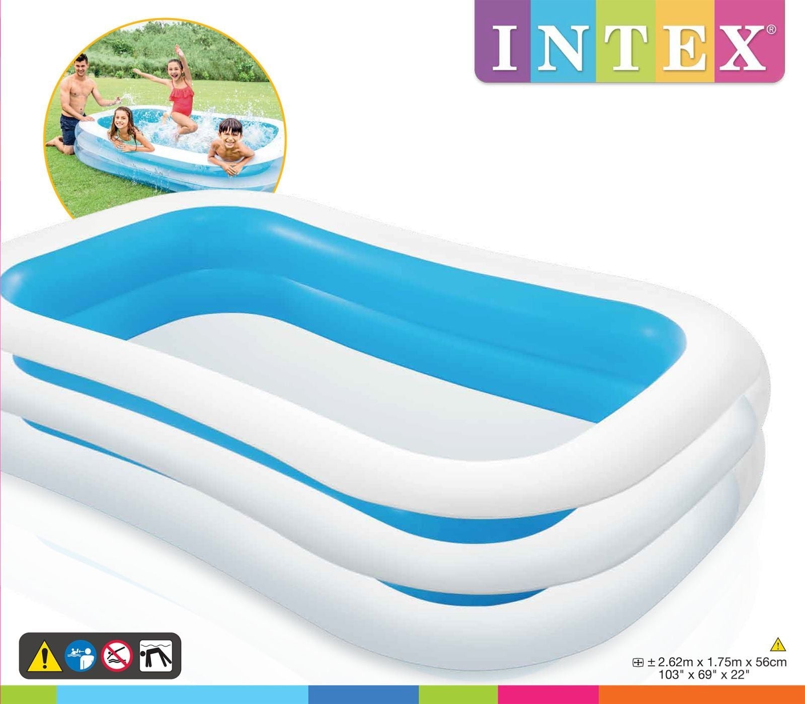 Intex mandarin family pool 262x175x56cm