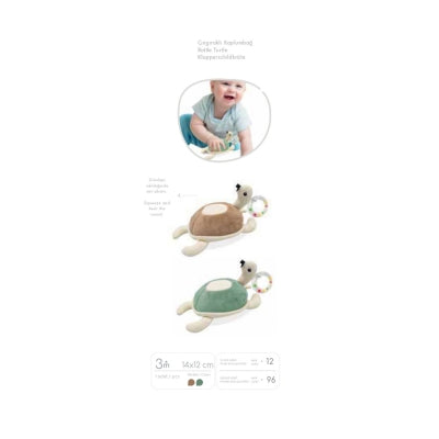 Babyjem - Soft Baby Turtle Rattle Toy