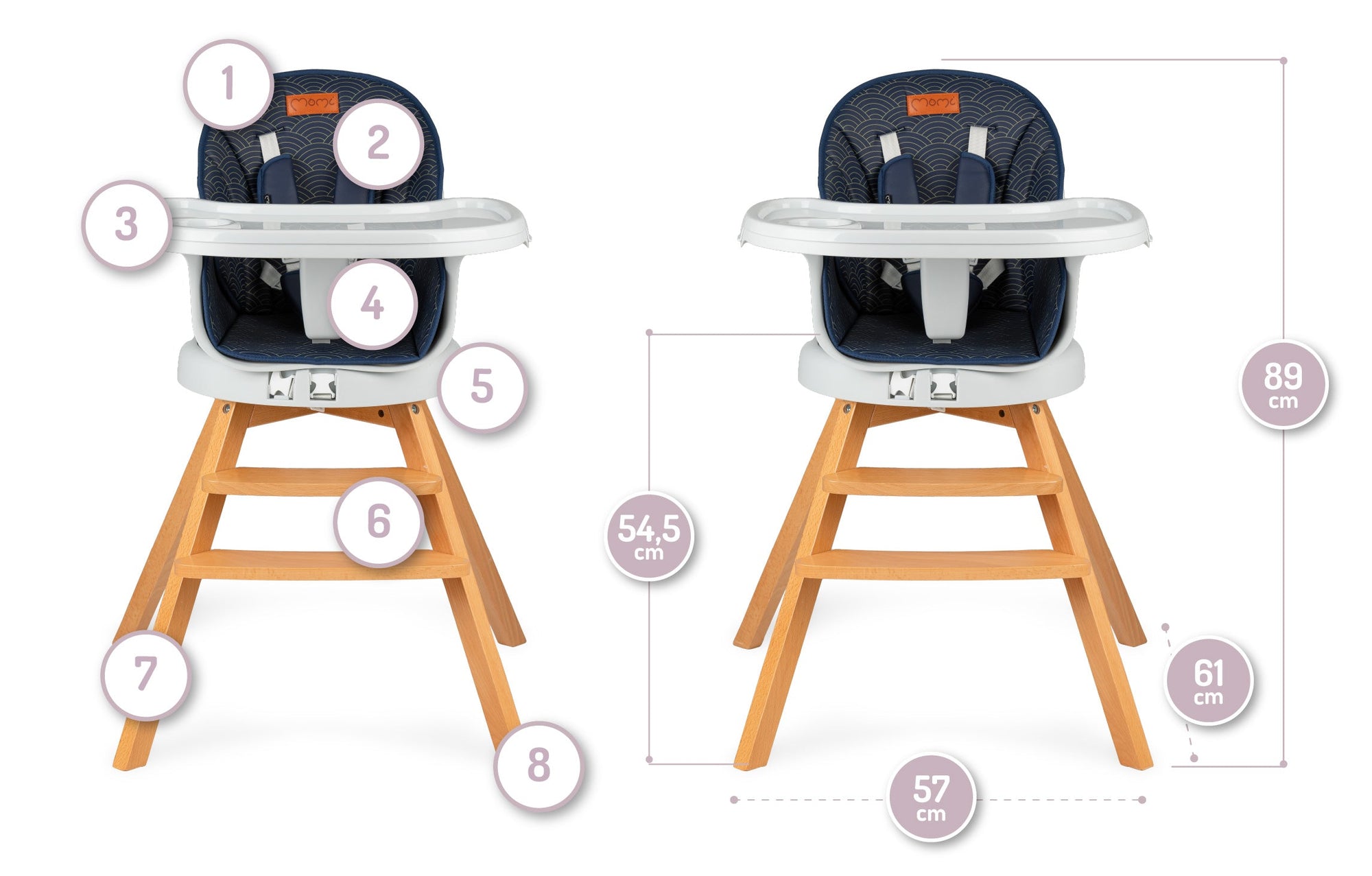 MoMi - Woodi High chair