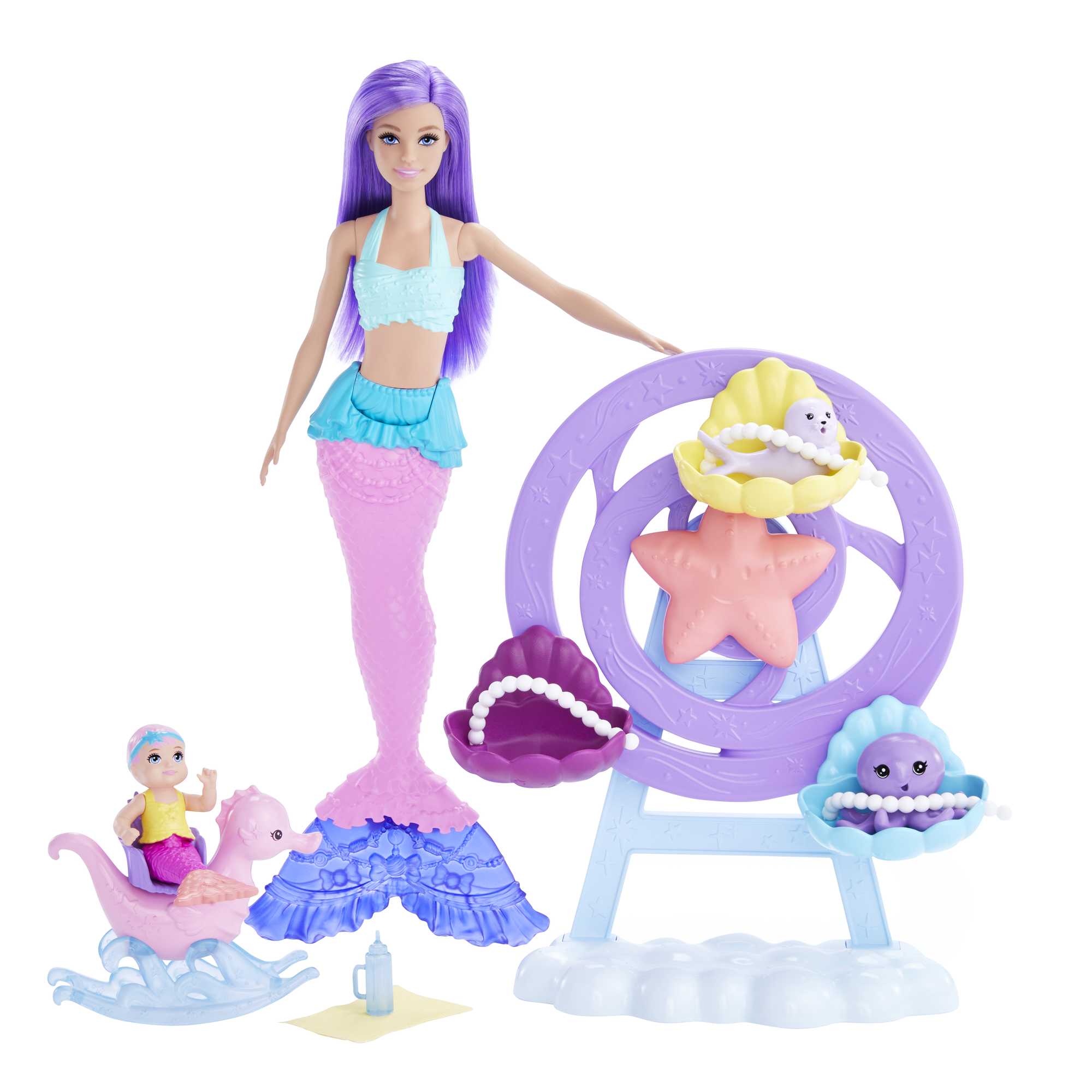 Barbie - Mermaid Doll, Nurturing Playset