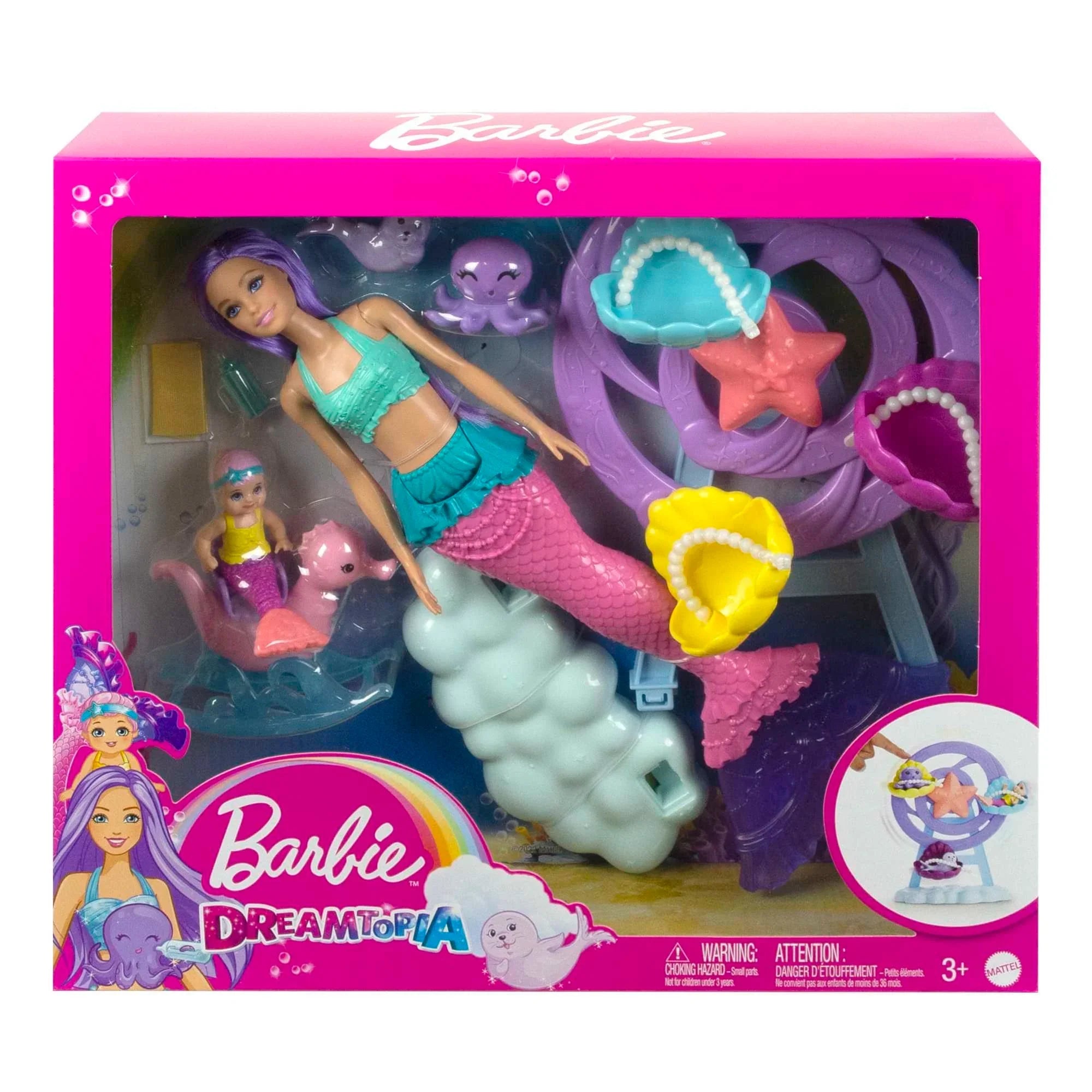 Barbie - Mermaid Doll, Nurturing Playset