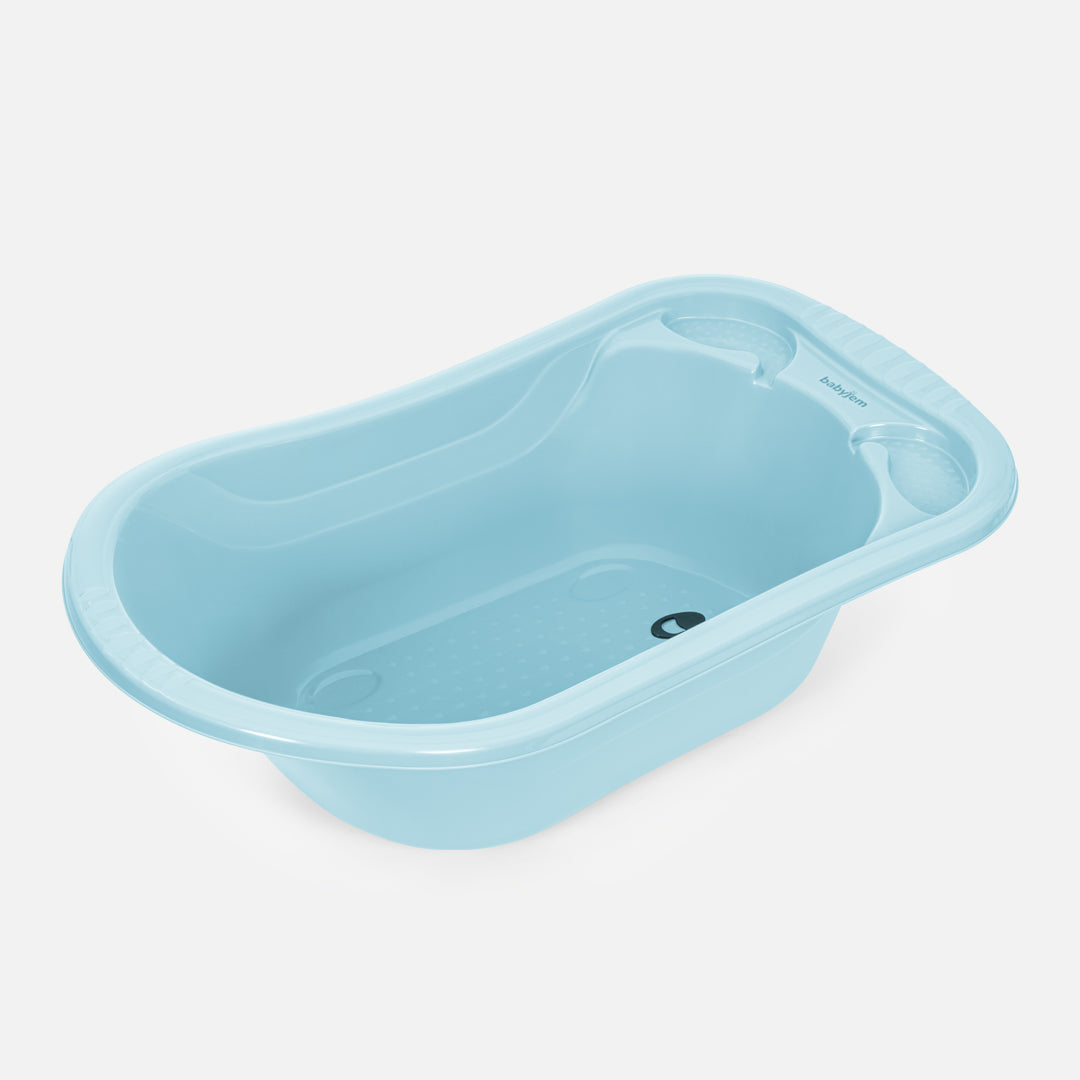 Babyjem bathtub with draining plug