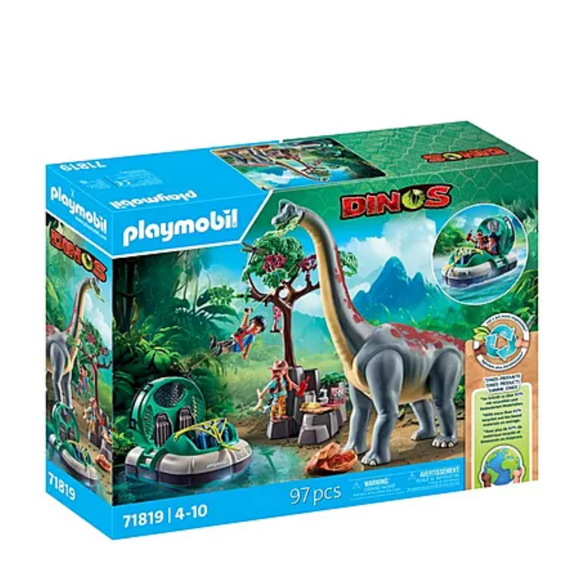 Playmobil Brachiosaurus with Hovercraft