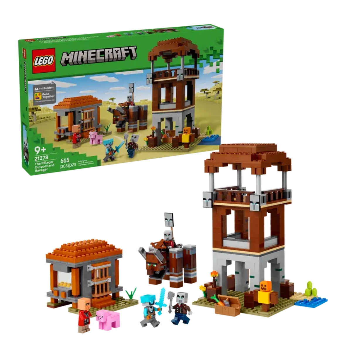 Lego The Pillager Outpost and Ravager