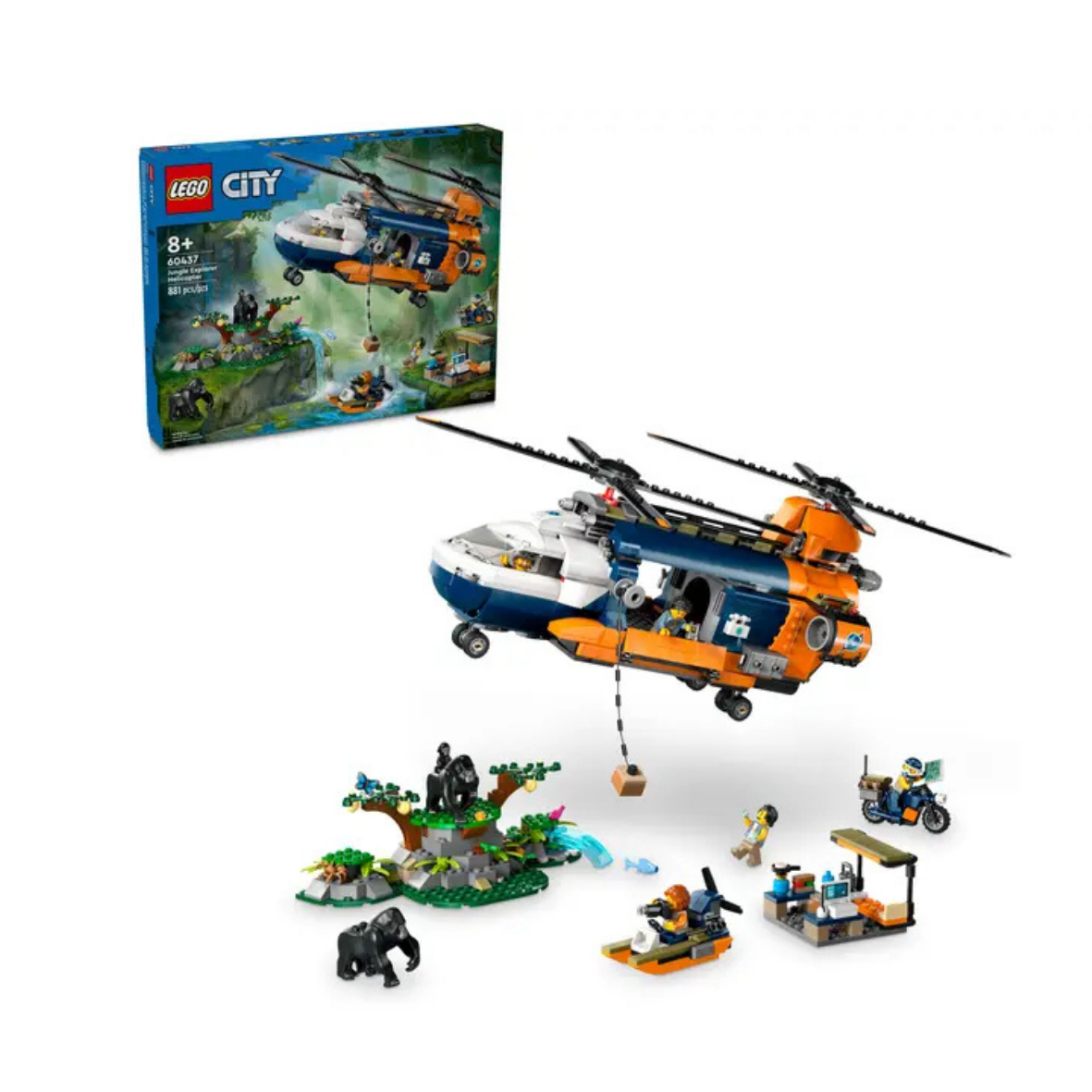 Lego Jungle Explorer Helicopter at Base Camp