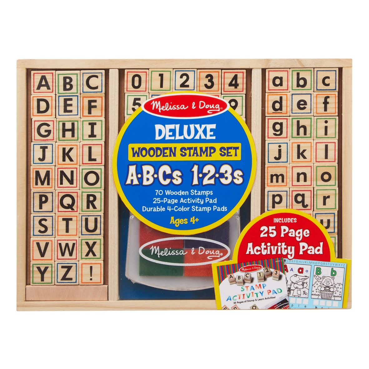 Melissa & Doug Wooden ABC Activity Stamp set